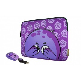 Kit De Funda 14 Y Mouse Color Morado bof y...