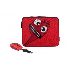 KIT FUNDA MOUSE LAP 14 B&F (ROJO)