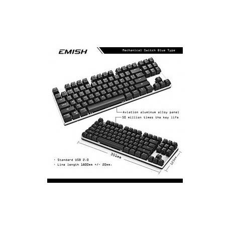 Backlit Mechanical Keyboard with Blue...