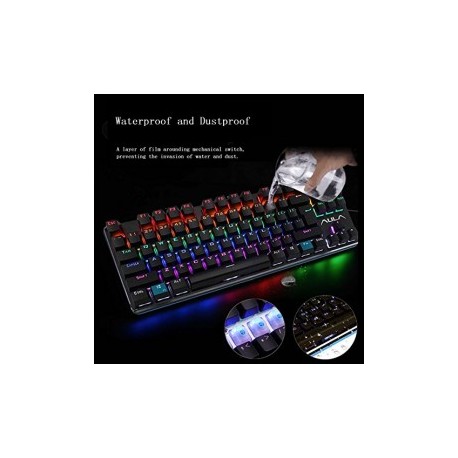 AULA F2012 Waterproof RGB Backlit...